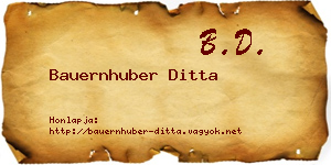 Bauernhuber Ditta névjegykártya
